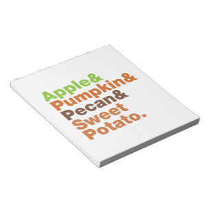 Bloc-note Pies de vacances ~ Fête Noël Thanksgiving Noël