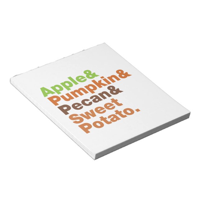 Bloc-note Pies de vacances ~ Fête Noël Thanksgiving Noël (Incliné)