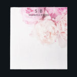 Bloc-note Pies roses Monogramme Feminine Modèle moderne<br><div class="desc">Pies roses Monogramme Feminine Moderne Modèle Bloc-notes</div>