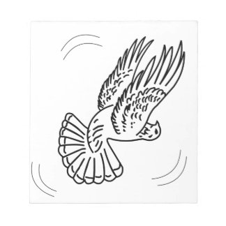 Bloc-note Pigeon à rouleaux en action