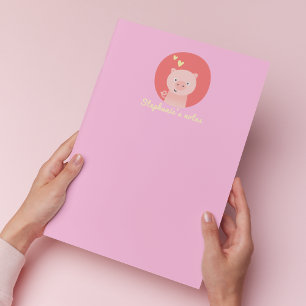 Bloc-note Piglet mignon - Fille personnalisée