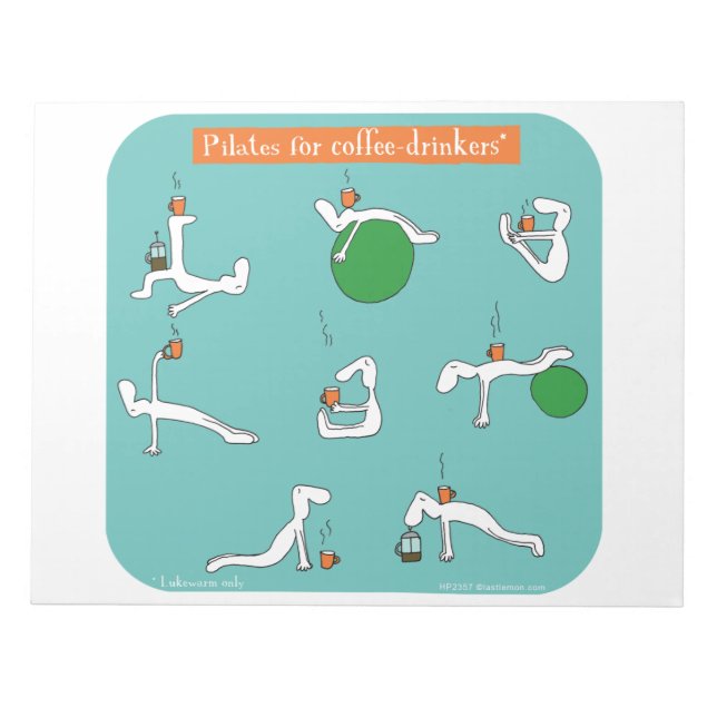 Bloc-note pilates pour les buveurs de café (Devant)