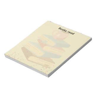 Bloc-note Pile de livres esthétique pastel Cahier personnali