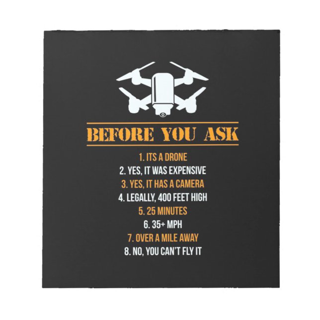 Bloc-note Pilote de Before You Ask (Devant)