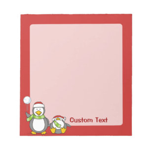 Bloc-note Pingouins de Noël