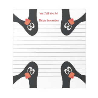 Bloc-note pingouins mignons