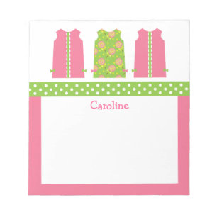 Bloc-note Pink and Green Lollipop Shift Robe Notepad