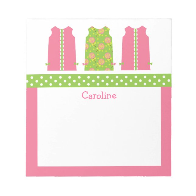 Bloc-note Pink and Green Lollipop Shift Robe Notepad (Devant)