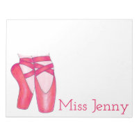 Pink Ballet Pointe Shoes Dance Teacher Ballerina