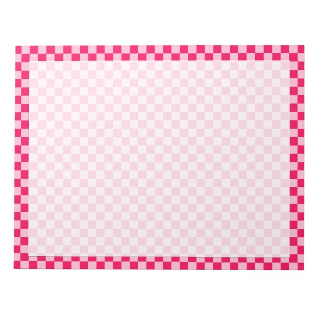 Bloc-note Pink Combination Classic Checkerboard par STaylor (Devant)