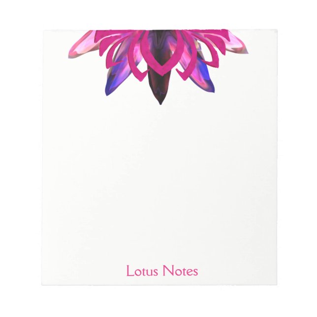 Bloc-note Pink Lotus Fleur Yoga Instructeur Holistic Classic (Devant)