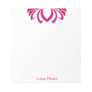 Bloc-note Pink Lotus Fleur Yoga Instructeur Holistic Classic