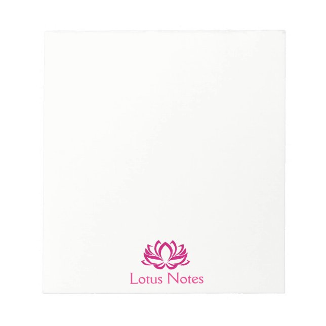Bloc-note Pink Lotus Fleur Yoga Instructeur Holistic Classic (Devant)