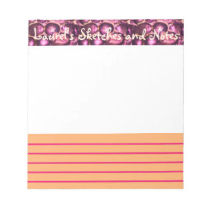 Bloc-note Pink Pebbled Glam petit croquis et pavé de notes