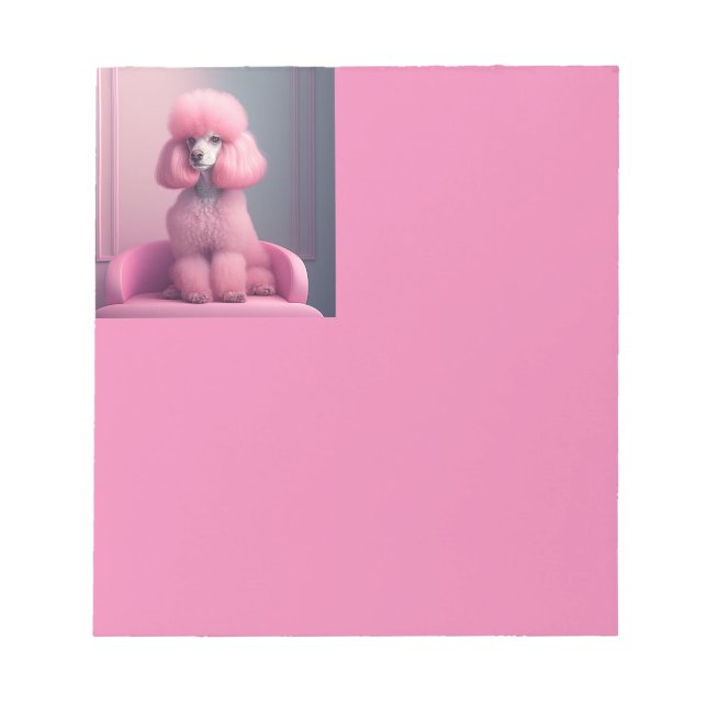 BLOC-NOTE PINK POODLE CHIEN ÉCRIT PAD STATIONNAIRE (Devant)