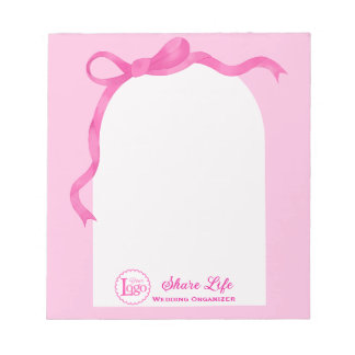 Bloc-note Pink Ribbon Wedding Gate 