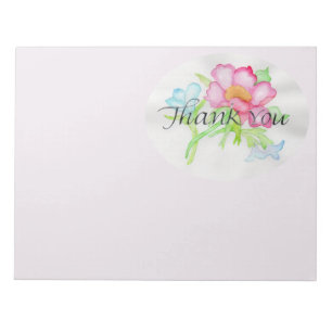 Bloc-note Pink Watercolor Wild Rose Mini Floral Bouquet TY