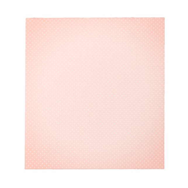 Bloc-note pink  White Polka Dot Simple Retro (Devant)