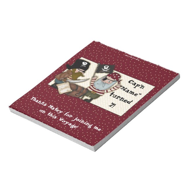 Bloc-note Pirate Birthday Candy Bar Wrapper Party Favoriser (Tourné)