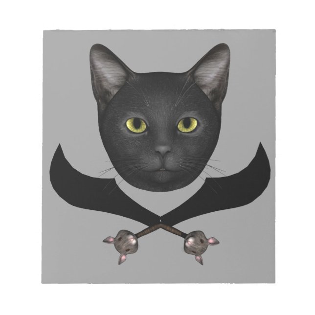 Bloc-note Pirate Drapeau Chat (Devant)