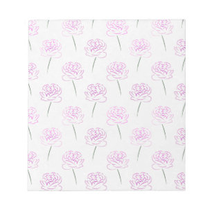 Bloc-note pivoines roses