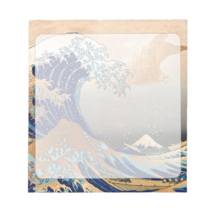 Bloc-note PixDezines Vintage Great Wave Hokusai 斎 の 葛’飾