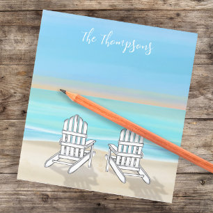 Bloc-note Plage Aquarelle Ocean Seashore Adirondddchers