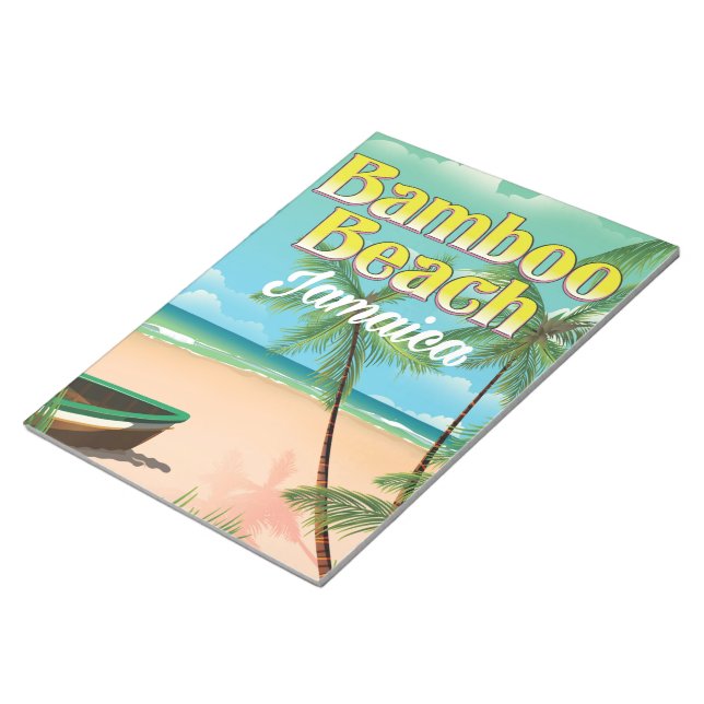 Bloc-note Plage de Bamboo Jamaïque (Incliné)
