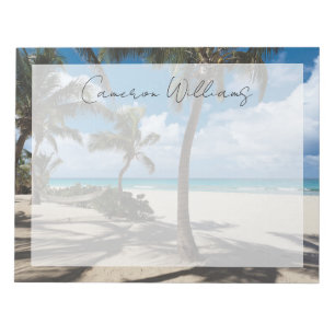 Bloc-note Plages tropicales Anguilla Beach, Palm Tree
