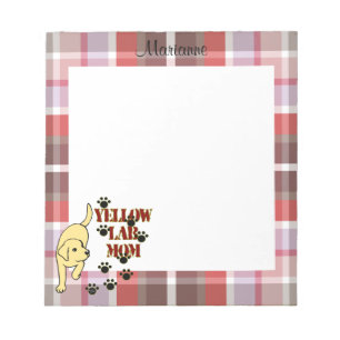 Bloc-note Plaid personnalisé pour maman de Labrador Retrieve
