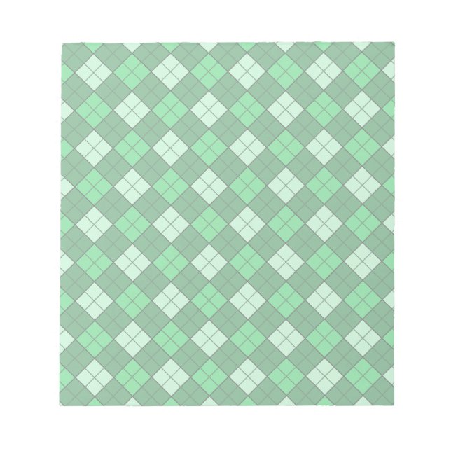 Bloc-note Plaid vert (Devant)