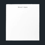 Bloc-note Plain White Simple Professional Your Name Edit<br><div class="desc">Created with a plain,  simple,  readable,  minimalist design,  this template can turn into a perfect personal promotion method for you.</div>