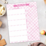 Bloc-note Plan de repas de famille rose et liste d'achat<br><div class="desc">Planificateur de repas et liste d'achats pour une semaine organisée en plaid rose devant toute famille. Ce modèle de planificateur de repas pourrait être customisé en modifiant le libellé à votre guise. Vous pouvez le modifier pour les événements et la planification ou pour plus de créneaux selon les besoins. Faites...</div>
