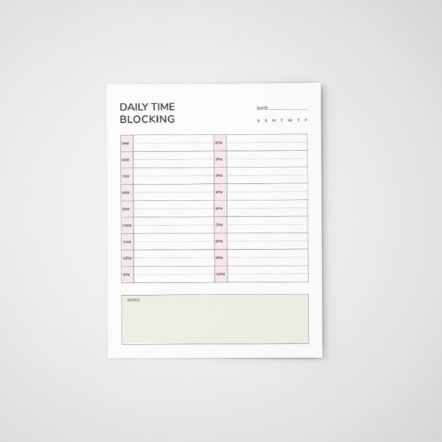 Bloc-note Planificateur de calendrier de blocage de temps qu (Créateur téléchargé)