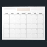 Bloc-note Planificateur de calendrier mensuel vide<br><div class="desc">Un planificateur de calendrier vierge et non daté qui vous permet d'écrire votre calendrier de remise en forme,  vos événements,  vos tâches,  vos repas et plus encore!</div>