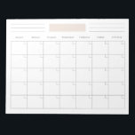 Bloc-note Planificateur de calendrier mensuel vierge simple<br><div class="desc">Un planificateur de calendrier vierge et non daté qui vous permet d'écrire votre calendrier de remise en forme,  vos événements,  vos tâches,  vos repas et plus encore!</div>