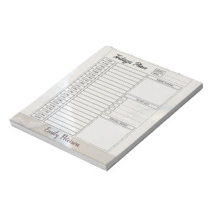 Bloc-note Planificateur de jour d'empreinte personnalisée da