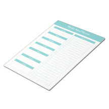Planificateur de repas hebdomadaire - Turquoise