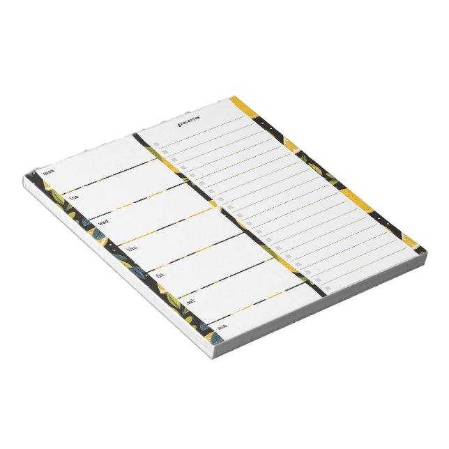 Bloc-note Planificateur de repas personnalisé avec Motif de  (Incliné)