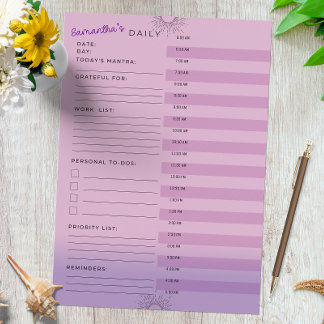 Bloc-note Planificateur De Travail Personnel, À Faire, Rappe