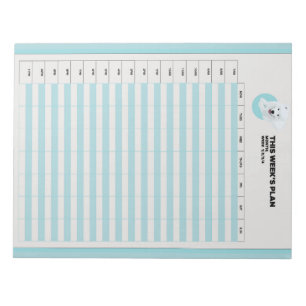 Bloc-note Planificateur d'études hebdomadaire