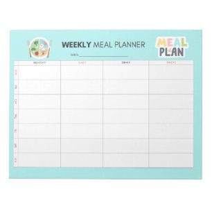 Bloc-note Planificateur Hebdomadaire de Repas Routine Alimen