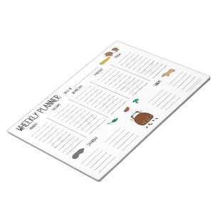 Bloc-note Planificateur (hebdomadaire) de Wheekly de cobaye