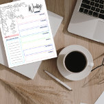 Bloc-note Planificateur hebdomadaire Doodle<br><div class="desc">Utilisez ce bloc-notes déchiré pour gribouiller toutes les choses dont vous avez besoin pour vous en sortir. Ce doodle planificateur hebdomadaire et liste de choses à faire avec des couleurs simples qui vous aideront à bloquer vos jours et garder trace de vos tâches pour chaque jour de la semaine.</div>