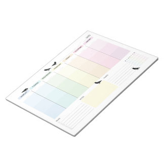 Bloc-note Planificateur hebdomadaire du tarif du Nid-de-Corb