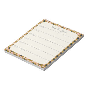 Bloc-note Planificateur Hebdomadaire Personnalisé Géométri