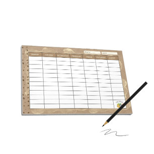 Bloc-note Planificateur hebdomadaire pour les amateurs de ca