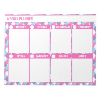 Bloc-note Planificateur hebdomadaire simple