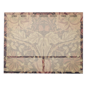 Bloc-note Planificateur hebdomadaire - William Morris Honeys