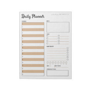 Bloc-note Planificateur quotidien avec début lundi (beige) 8